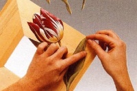 Рамка с объемным тюльпаном